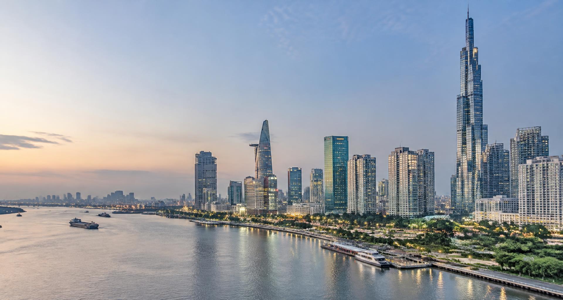 Toàn cảnh kiến trúc đô thị ven sông tại Thành phố Hồ Chí Minh
